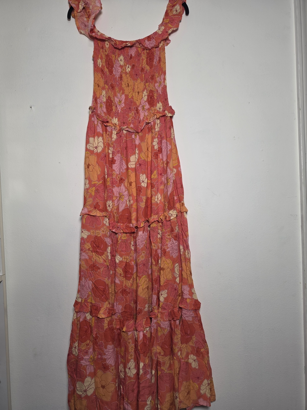 NWT Abel the Label Flower Power Boho Floral Tiered Maxi Dress Size Small - Picture 6 of 7